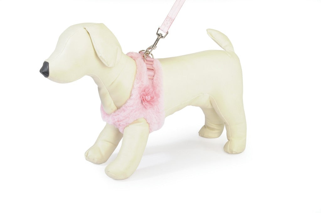 Camon pettorina invernale rosa per cane small con guinzaglio incluso, ideale per passeggiate invernali Camon pettorina invernale rosa per cane small con guinzaglio incluso, ideale per passeggiate invernali